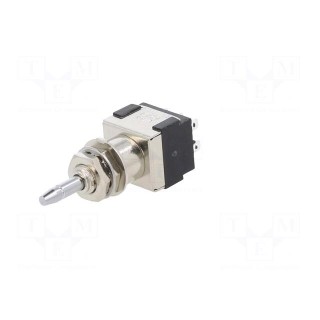Switch: push-button | Pos: 2 | DPDT | 6A/125VAC | 6A/6VDC | ON-(ON) | MPA