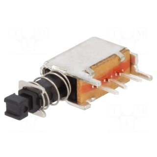 Switch: push-button | Pos: 2 | SPDT | 0.2A/30VDC | ON-ON | Leads: for PCB