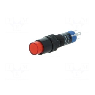 Switch: push-button | Pos: 2 | SPDT | 0.5A/250VAC | 1A/24VDC | ON-ON | red