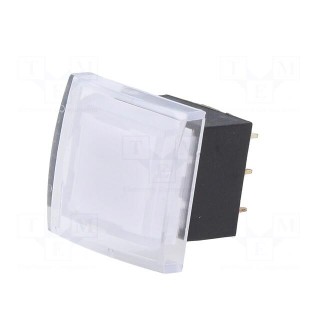 Switch: push-button | Pos: 2 | SPDT | 0.5A/25VDC | ON-(ON) | green | THT
