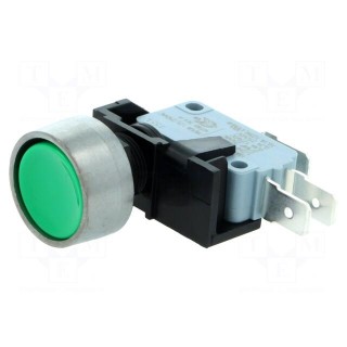 Switch: push-button | Pos: 2 | SPDT | 16A/250VAC | ON-(ON) | Ø12.7mm