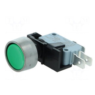 Switch: push-button | Pos: 2 | SPDT | 16A/250VAC | ON-(ON) | Ø12.7mm