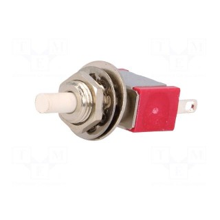 Switch: push-button | Pos: 2 | SPDT | 1A/125VAC | 1A/28VDC | ON-(ON)