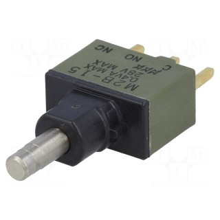 Switch: push-button | Pos: 2 | SPDT | 1A/125VAC | 1A/30VDC | ON-(ON)