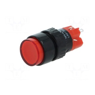 Switch: push-button | Pos: 2 | SPDT | 3A/220VAC | 2A/24VDC | ON-(ON) | red