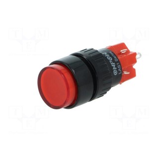 Switch: push-button | Pos: 2 | SPDT | 3A/220VAC | 2A/24VDC | ON-ON | red