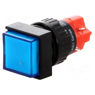 Switch: push-button | Pos: 2 | SPDT | 3A/250VAC | 2A/24VDC | ON-ON | blue