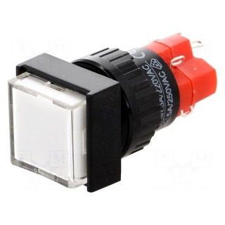Switch: push-button | Pos: 2 | SPDT | 3A/250VAC | 2A/24VDC | ON-ON | white