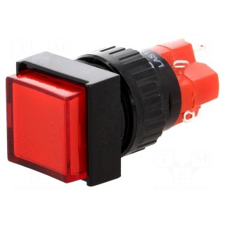Switch: push-button | Pos: 2 | SPDT | 3A/250VAC | 2A/24VDC | ON-ON | red
