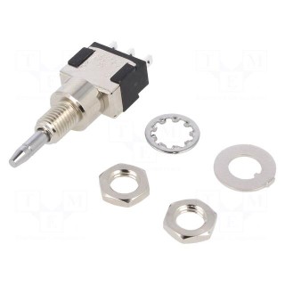 Switch: push-button | Pos: 2 | SPDT | 6A/125VAC | 6A/6VDC | ON-ON | screw