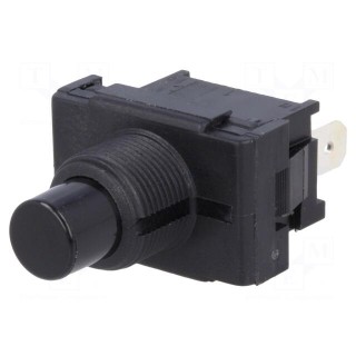 Switch: push-button | Pos: 2 | SPDT | 6A/250VAC | OFF-(ON) | IP40