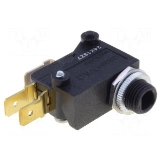 Switch: push-button | Pos: 2 | SPDT | ON-(ON) | Leads: connectors