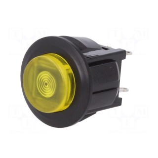 Switch: push-button | Pos: 2 | SPST-NO | 3A/125VAC | OFF-ON | yellow