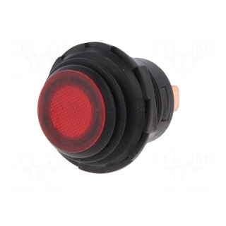 Switch: push-button | Pos: 2 | SPST | 10A/14VDC | OFF-ON | red | IP65