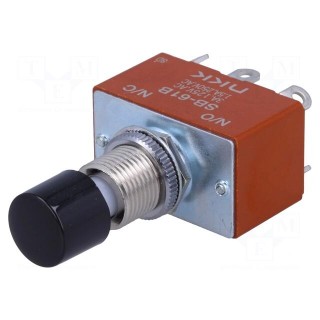 Switch: push-button | Pos: 2 | SPST | 3A/125VAC | 1.5A/250VDC | ON-(ON)