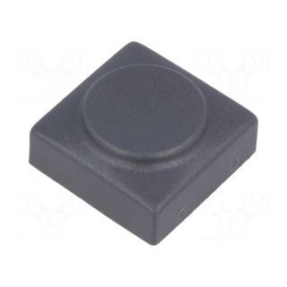 Button | rectangular | grey | polyamide | 15.5x15.5mm