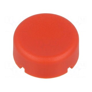 Button | round | Colour: red | Mat: PA | Ø17mm
