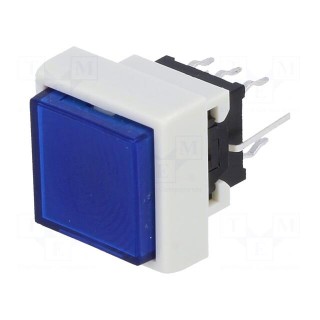 Switch: keypad | Pos: 2 | DPDT | 0.1A/30VDC | blue | LED | blue | THT | 1.5N