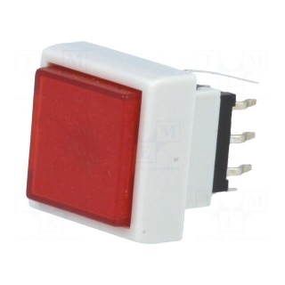Switch: keypad | Pos: 2 | DPDT | 0.1A/30VDC | red | LED | red | THT | 1.5N
