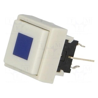 Switch: keypad | Pos: 2 | DPDT | 0.1A/30VDC | white | LED | blue | THT | 1.5N