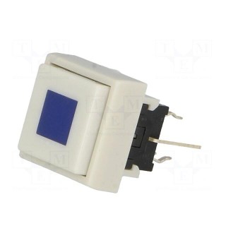 Switch: keypad | Pos: 2 | DPDT | 0.1A/30VDC | white | LED | blue | THT | 1.5N