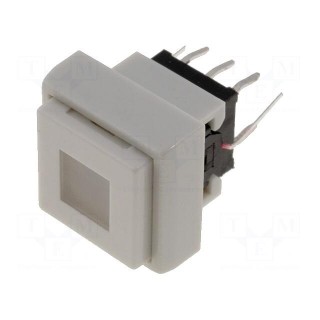 Switch: keypad | Pos: 2 | DPDT | 0.1A/30VDC | white | LED | red/green | THT