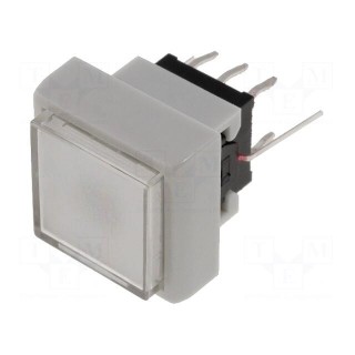 Switch: keypad | Pos: 2 | DPDT | 0.1A/30VDC | white | LED | red/green | THT