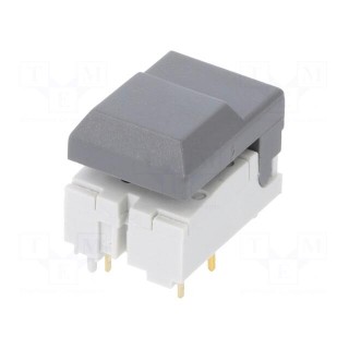 Switch: keypad | Pos: 2 | SPDT | 0.01A/24VDC | grey | Leads: for PCB