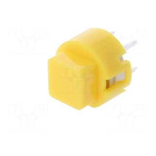 Switch: keypad | Pos: 2 | SPST-NO | 0.01A/32VDC | yellow | THT | 1.3N
