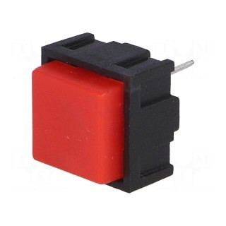 Switch: keypad | Pos: 2 | SPST-NO | 0.025A/50VDC | red | 7.5mm