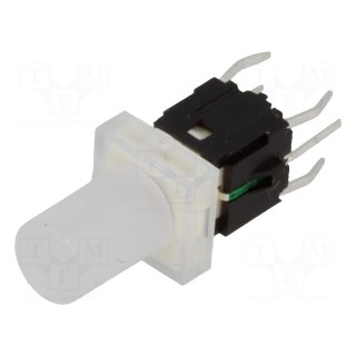 Switch: keypad | Pos: 2 | SPST-NO | 0.05A/12VDC | colourless | LED | green