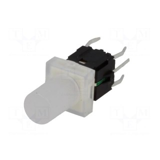 Switch: keypad | Pos: 2 | SPST-NO | 0.05A/12VDC | colourless | LED | green