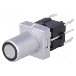Switch: keypad | Pos: 2 | SPST-NO | 0.05A/12VDC | silver | LED | white | THT