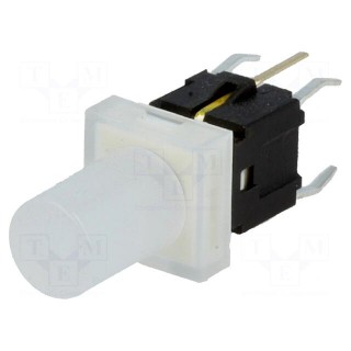 Switch: keypad | Pos: 2 | SPST-NO | 0.05A/12VDC | silver | LED | yellow