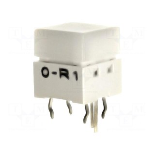 Switch: keypad | Pos: 2 | SPST-NO | 0.05A/24VDC | white | LED | red | THT