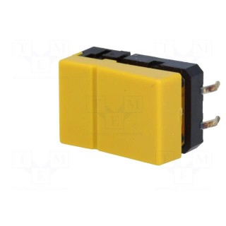 Switch: keypad | Pos: 2 | SPST-NO | 0.05A/24VDC | yellow | THT | 1.27N