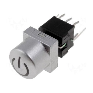 Switch: keypad | POWER | Pos: 2 | DPDT | 0.1A/30VDC | silver | LED | blue
