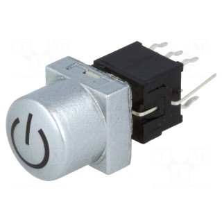 Switch: keypad | POWER | Pos: 2 | DPDT | 0.1A/30VDC | silver | LED | blue