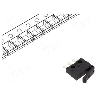 Switch: detecting | Pos: 2 | SPDT | 0.3A/30VDC | Leads: for PCB,angled