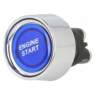 Switch: push-button | Pos: 2 | SPST-NO | 50A/12VDC | blue | Illumin: LED
