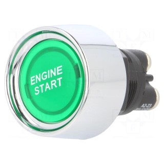 Switch: push-button | Pos: 2 | SPST-NO | 50A/12VDC | green | Illumin: LED