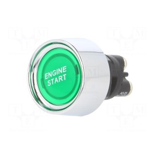 Switch: push-button | Pos: 2 | SPST-NO | 50A/12VDC | green | Illumin: LED