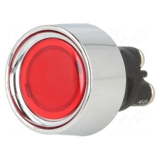 Switch: push-button | Pos: 2 | SPST-NO | 50A/12VDC | red | Illumin: LED
