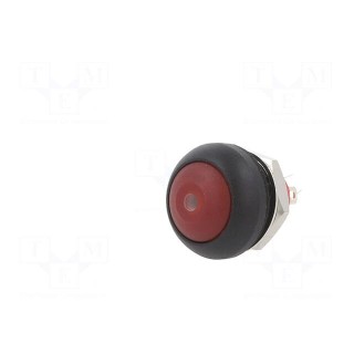 Switch: push-button | Pos: 2 | SPST | 0.1A/50VDC | 0.125A/125VAC | red