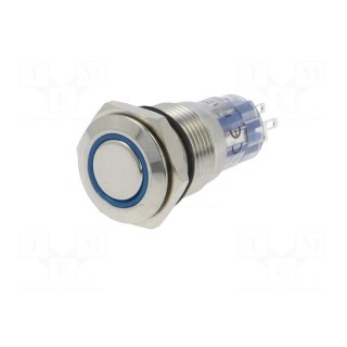 Switch: vandal resistant | DPDT | 3A/250VAC | IP67 | ON-(ON) | blue