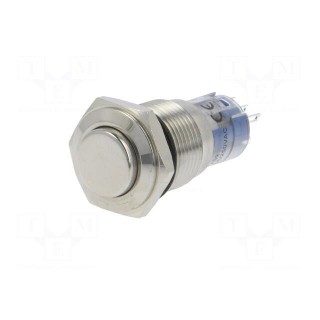 Switch: vandal resistant | DPDT | 3A/250VAC | IP67 | ON-(ON) | Ø16.2mm