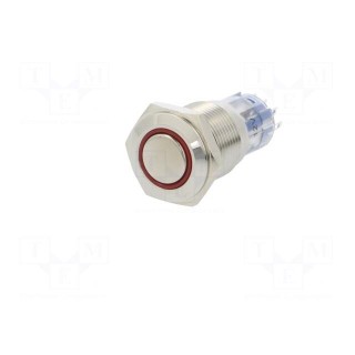 Switch: vandal resistant | DPDT | 3A/250VAC | IP67 | ON-ON | red | 12VDC