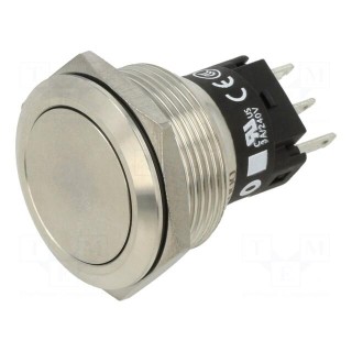 Switch: vandal resistant | Pos: 2 | SPDT | 3A/240VAC | 3A/240VDC | Ø22mm