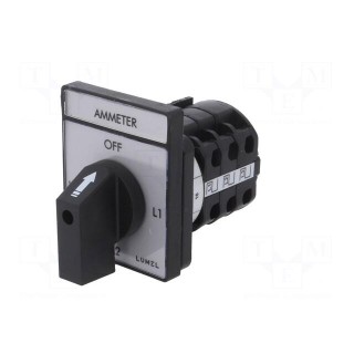 Switch: ammeter cam switch | Stabl.pos: 4 | 16A | OFF-L1-L2-L3 | Pos: 4
