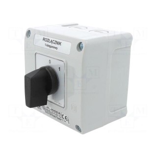 Switch: cam switch | Stabl.pos: 2 | 10A | 0-1 | flush mounting | Poles: 1